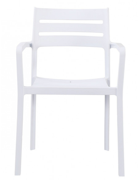 Sillón MADEIRA, apilable, polipropileno blanco