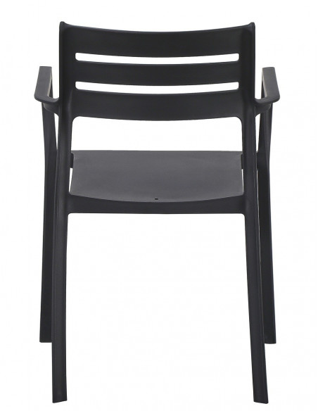 Sillón MADEIRA, apilable, polipropileno negro