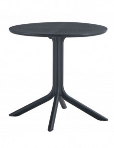 Mesa JÁVEA 97, polipropileno negro, 80 cms de diámetro