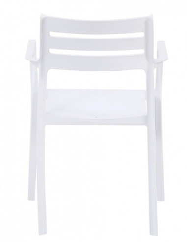 Sillón MADEIRA, apilable, polipropileno blanco