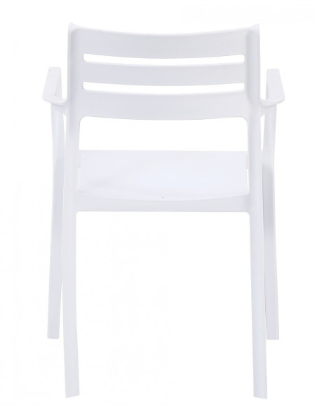 Sillón MADEIRA, apilable, polipropileno blanco