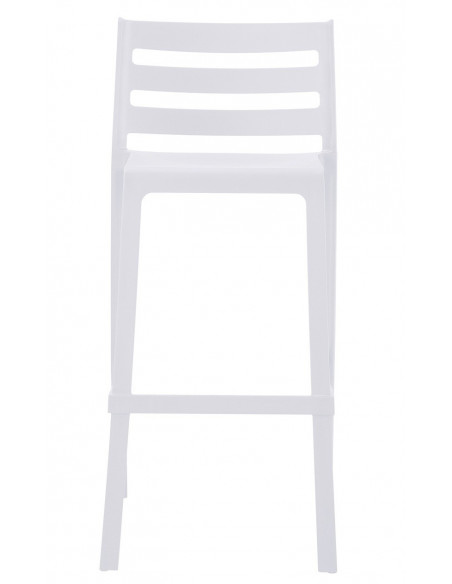 Taburete MADEIRA, apilable, polipropileno blanco