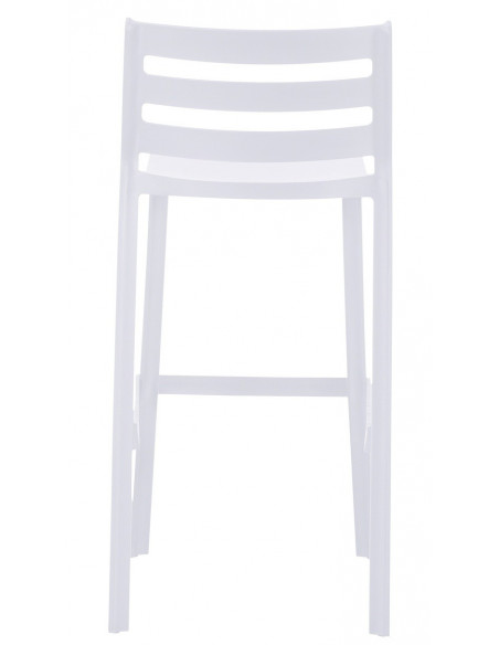 Taburete MADEIRA, apilable, polipropileno blanco