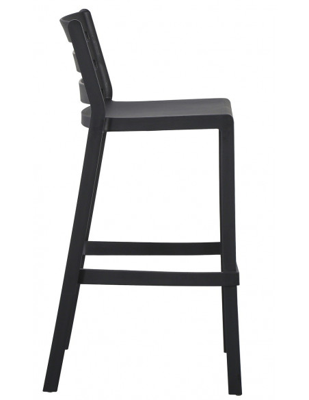 Taburete MADEIRA, apilable, polipropileno negro