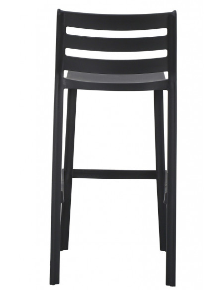 Taburete MADEIRA, apilable, polipropileno negro