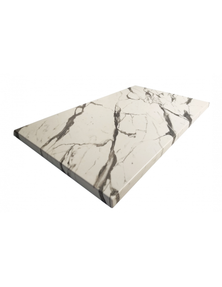 Tablero de mesa Werzalit WER-FANTASY, Mármol Ayfon 5657, 120 x 80 cms