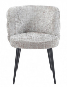 Silla BERG, metal, tapizado tejido cremona gris 2