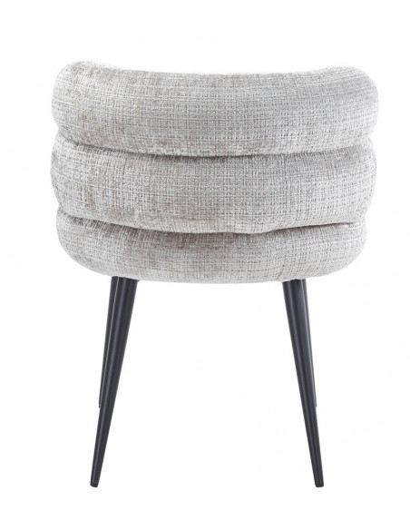 Silla BERG, metal, tapizado tejido cremona gris