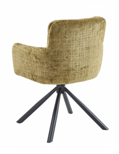 Sillón VADUZ, metal, giratorio, tapizado tejido...