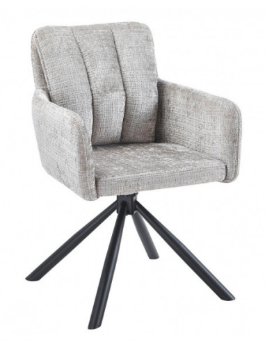 Sillón VADUZ, metal, giratorio, tapizado tejido...
