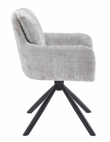 Sillón VADUZ, metal, giratorio, tapizado tejido...