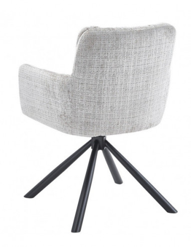 Sillón VADUZ, metal, giratorio, tapizado tejido...