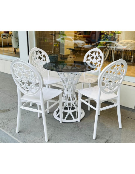 Silla JOSEFINA, apilable, polipropileno blanco