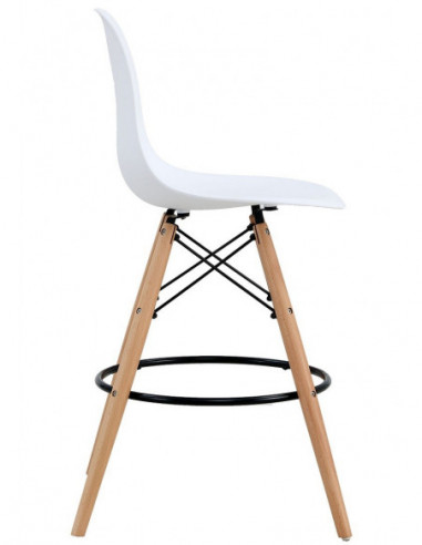 Taburete STAR (SU), madera, carcasa blanca