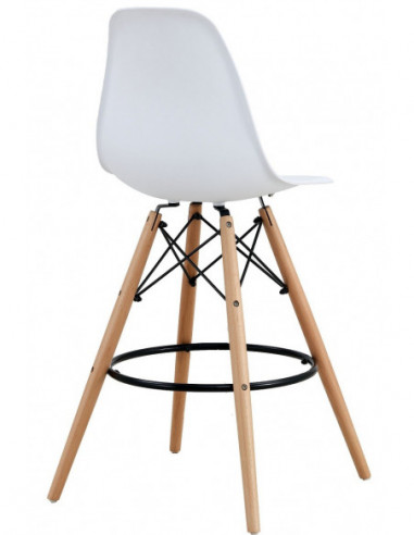 Taburete STAR (SU), madera, carcasa blanca