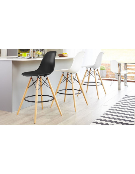 Taburete STAR (SU), madera, carcasa blanca