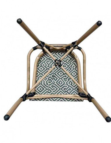 Sillón TARAMAY, apilable, aluminio, mesh crema...