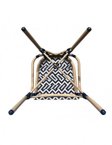 Sillón TARAMAY, apilable, aluminio, mesh blanco...