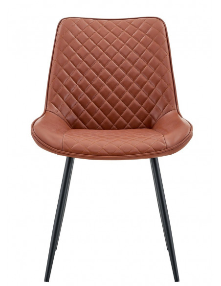 Silla FELICIA, metal, tapizado similpiel vintage 20