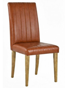 Silla GENOVA, patas metálicas, tapizado similpiel vintage 20