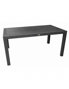 Mesa MIJAS, polipropileno antracita, 150 x 90 cms