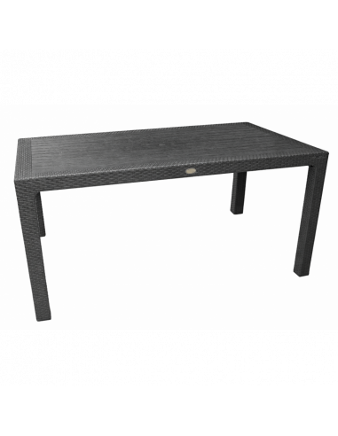 Mesa MIJAS, polipropileno antracita, 150 x 90 cms