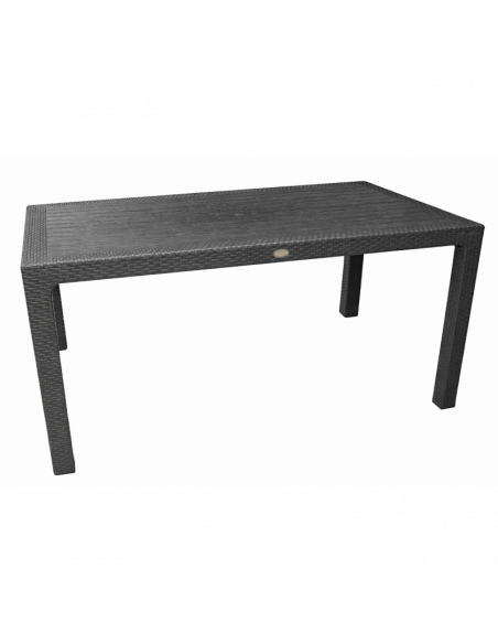 Mesa MIJAS, polipropileno antracita, 150 x 90 cms