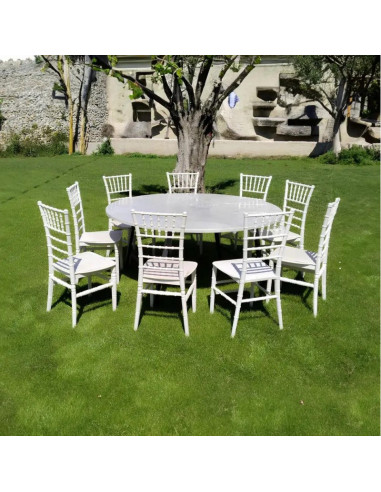 Silla CHIAVARI 77, apilable, polipropileno blanco