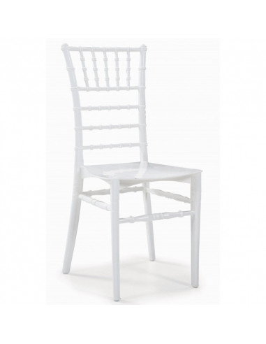Silla CHIAVARI 77, apilable, polipropileno blanco
