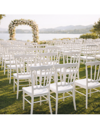 Silla WEDDING 77, apilable, polipropileno blanco