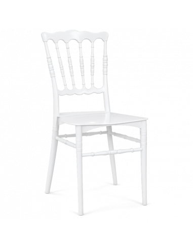 Silla WEDDING 77, apilable, polipropileno blanco