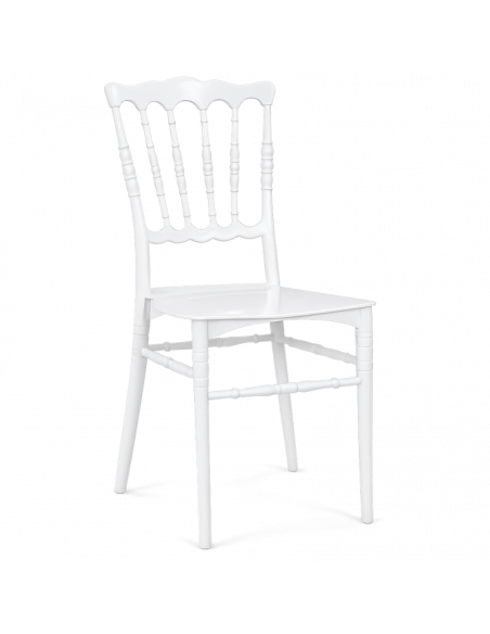 Silla WEDDING 77, apilable, polipropileno blanco