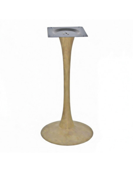 Base de mesa TULIP (SU), alta, acabado madera, base de 50 cms de diámetro, altura 110 cms