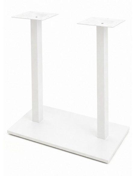 Base de mesa BEVERLY, alta, rectangular, tubo cuadrado, blanca, base de 70 x 40 cms, altura 100 cms